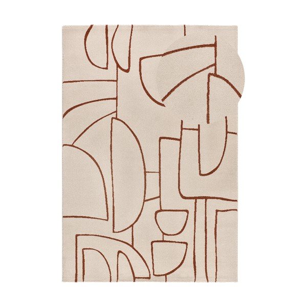 Téglavörös-krémszínű szőnyeg 80x150 cm Beruti – Universal