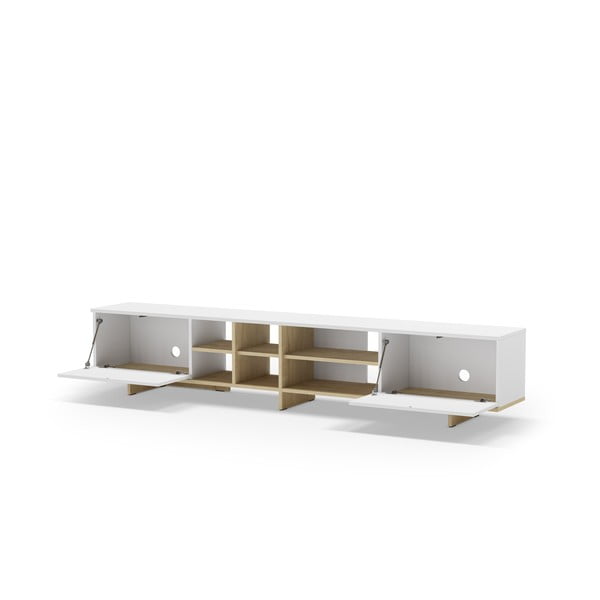 Fehér TV-állvány 230x44 cm Cequoia – Marckeric-image-3