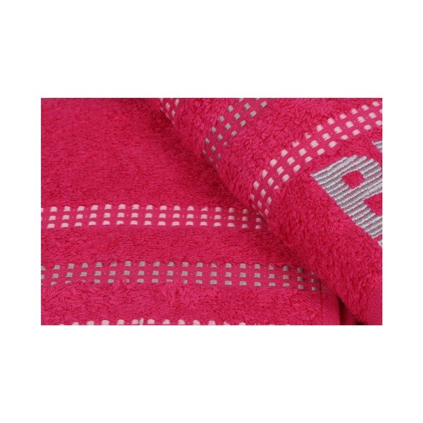 Beverly Hills Polo Club Stripes 2 db-os fuchsia törölköző szett, 90 x 50 cm-image-3