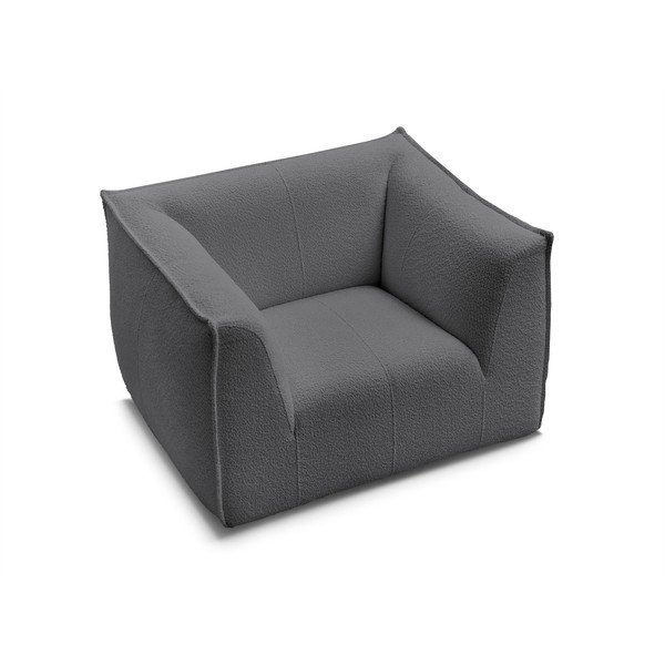 Sötétszürke buklé fotel Giorgia – Bobochic Paris-image-4