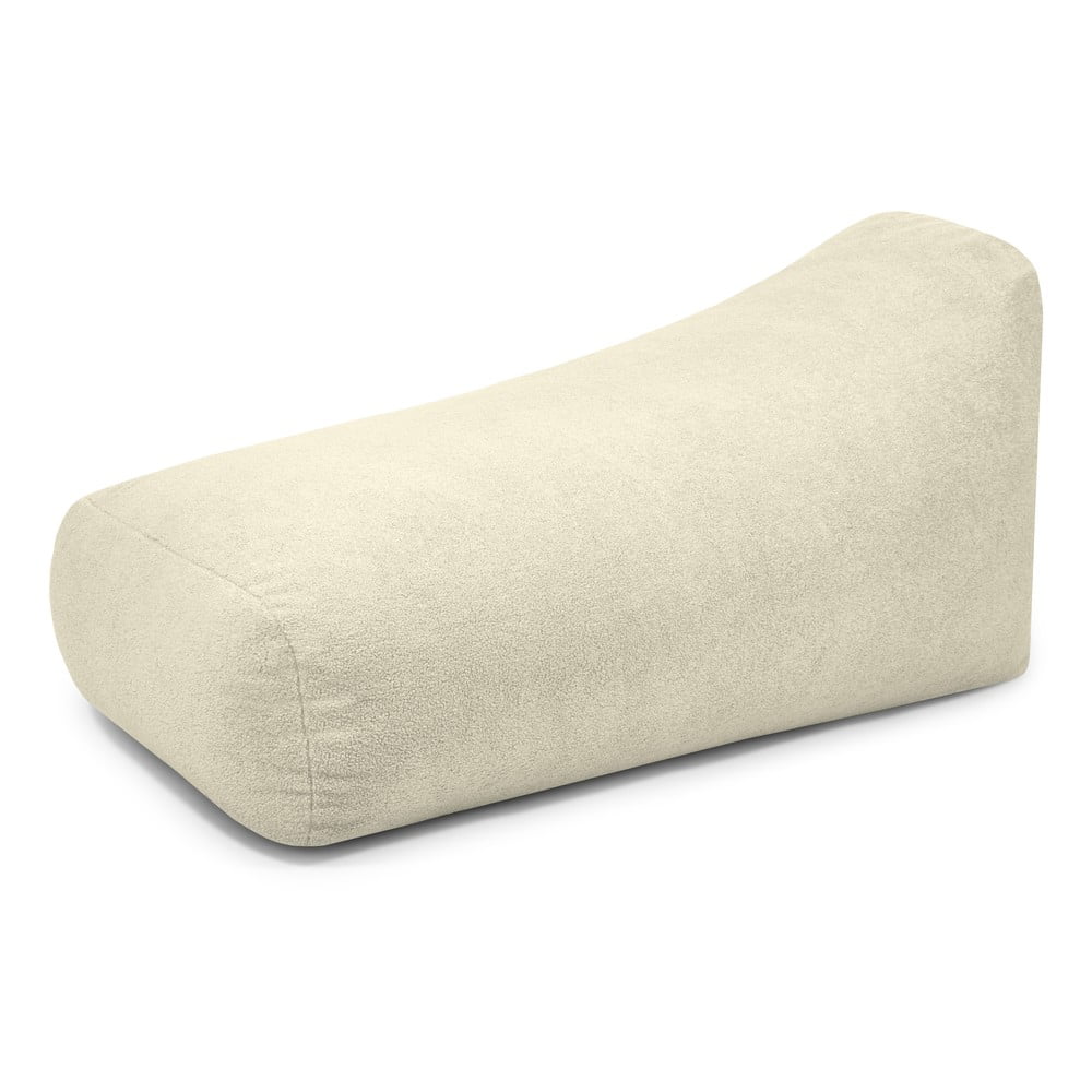 Krémszínű buklé babzsákfotel Snug Long 140  SLOWDOWN