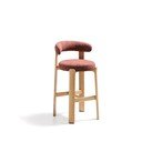 Terrakotta színű-világos natúr színű kőrisfa bárszék (ülésmagasság 75 cm) Granite – Kave Home