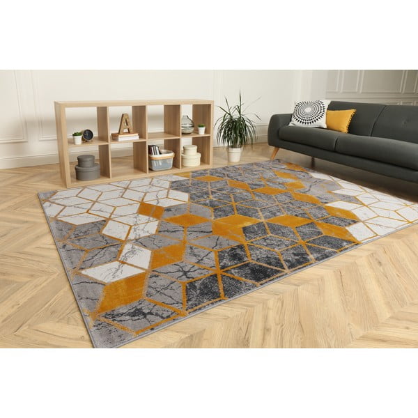 Okkersárga-szürke szőnyeg 200x280 cm Soft – FD-image-1