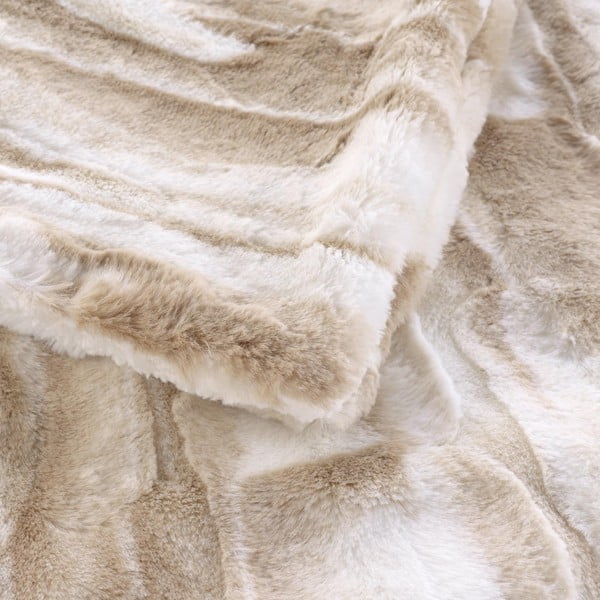 Bézs műszőrme takaró 180x220 cm Cheyenne – douceur d'intérieur-image-4