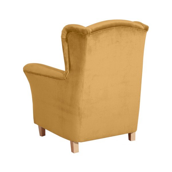 Agnetha Suede sárga füles fotel - Max Winzer-image-2