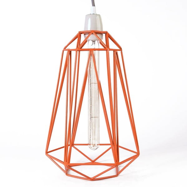 Diamond #3 lámpa narancssárga lámpaburával és szürke kábellel - Filament Style