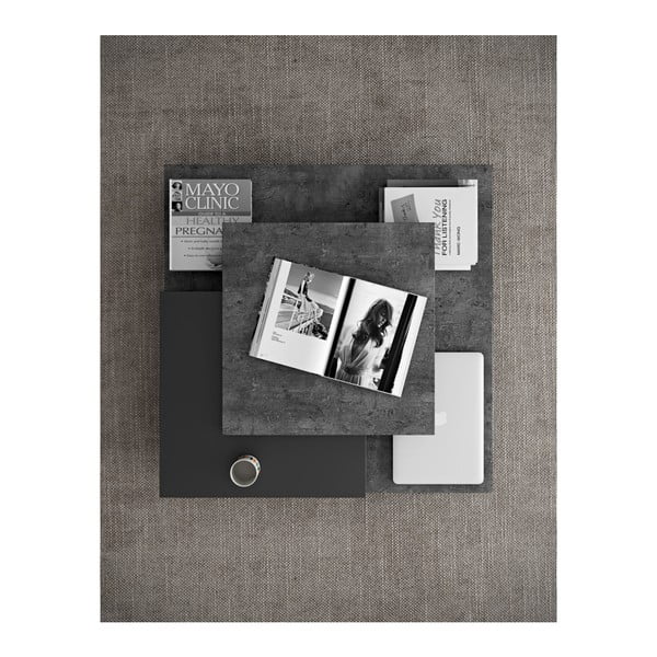 Slate dohányzóasztal beton dekorral, fekete részletekkel - TemaHome-image-3