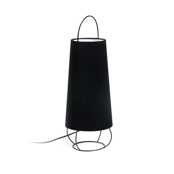 Belana fekete asztali lámpa, magassága 57 cm - Kave Home