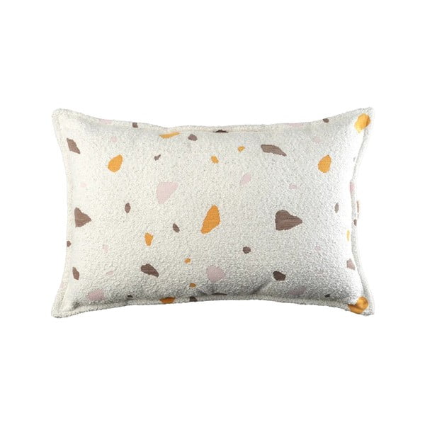 Krémszínű buklé-zsenília párna gyerek kanapéhoz Terrazzo Bolster – Wigiwama