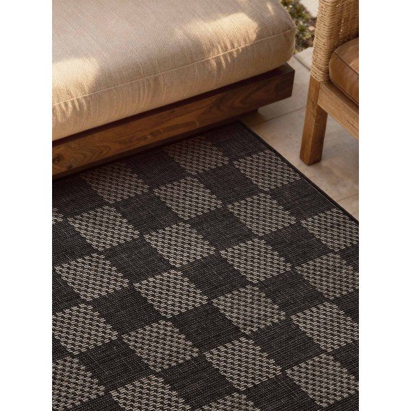 Fekete-krémszínű kültéri-beltéri szőnyeg 120x170 cm Haringey Dorothy – Ted Baker-image-2