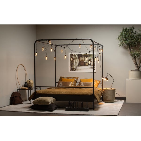 Bunk fekete kétszemélyes fém ágy, 160 x 200 cm - vtwonen-image-1