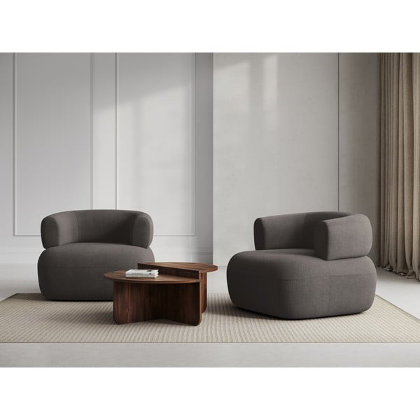 Szürke buklé fotel Jenny – Micadoni Home-image-1