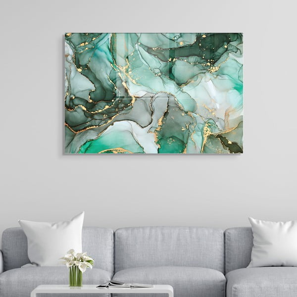 Üveg kép 100x70 cm Turquoise – Wallity-image-1