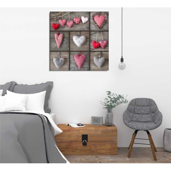 Hearts vászon fali kép, 45 x 45 cm-image-1