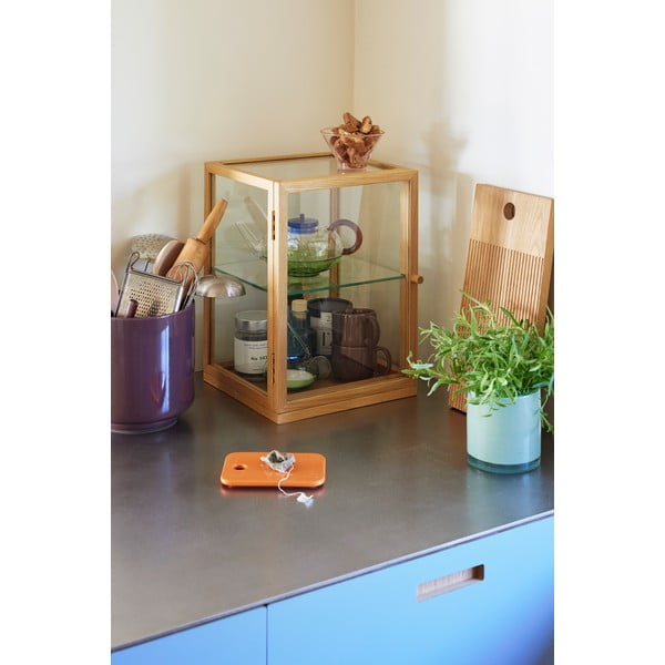 Natúr színű tálalószekrény tölgyfa dekorral 30x42x30 cm Poetic – Hübsch-image-1