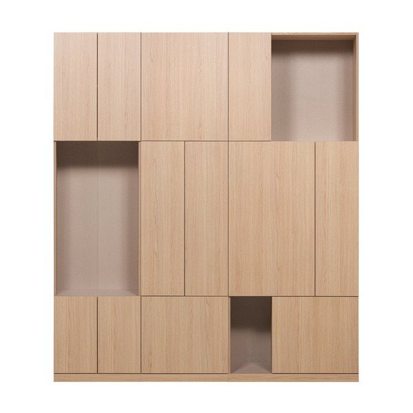Natúr színű moduláris szekrény 188x215 cm Build – WOOOD