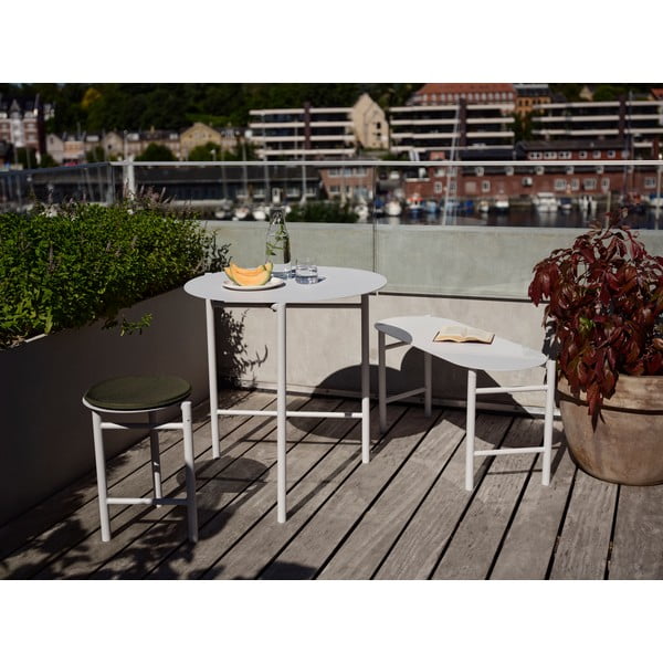 Világosszürke fém kerti pad Disc – Zone-image-4