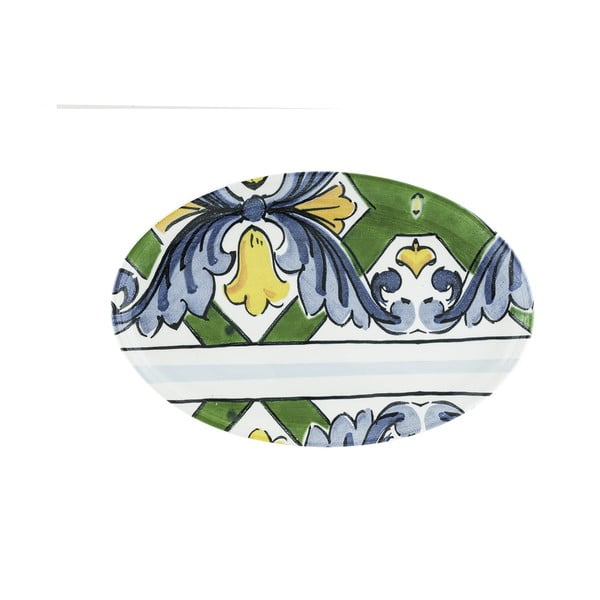 Taormina kerámia tálaló tányér, 40 x 25 cm - Villa Altachiara