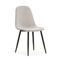 Krémszínű kárpitozott étkezőszék szett 4 db-os Minka – Marckeric