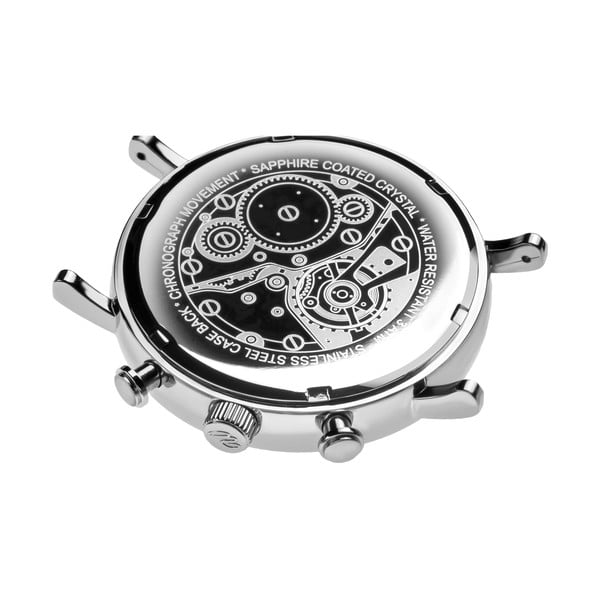 Style férfi karóra, ezüstszínű rozsdamentes acélszíjjal - Walter Bach-image-3