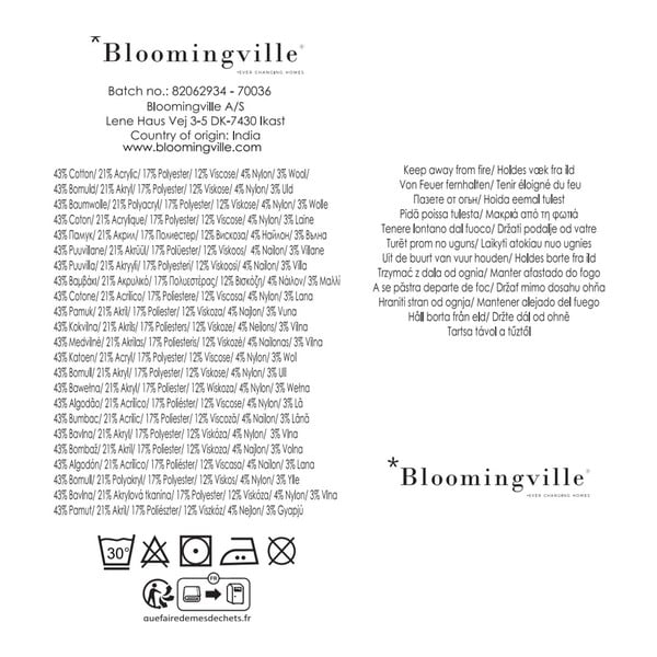 Barna újrahasznosított pamut takaró 130x160 cm Lane – Bloomingville-image-4