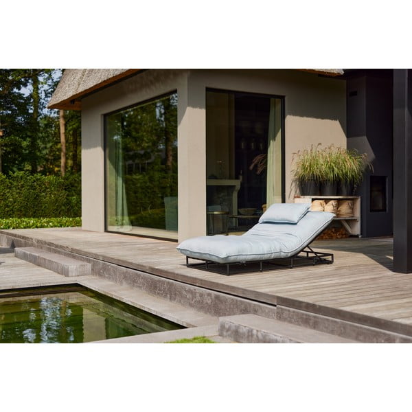 Kék fém-párnázott kerti napozóágy Emma – Hartman-image-1