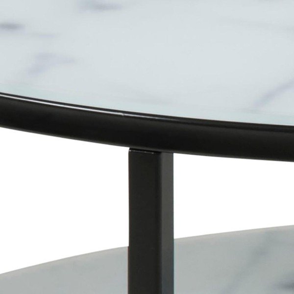 Alisma fehér kerek dohányzóasztal, ø 80 cm - Actona-image-1