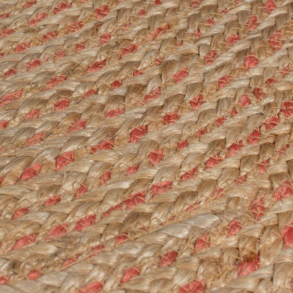 Lazacszínű-natúr színű juta kerek szőnyeg ø 133 cm Capri – Flair Rugs-image-4