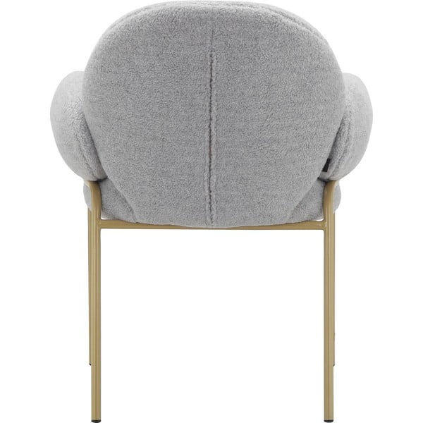 Világosszürke kárpitozott karfás étkezőfotel szett 2 db-os Iwama – Støraa-image-4