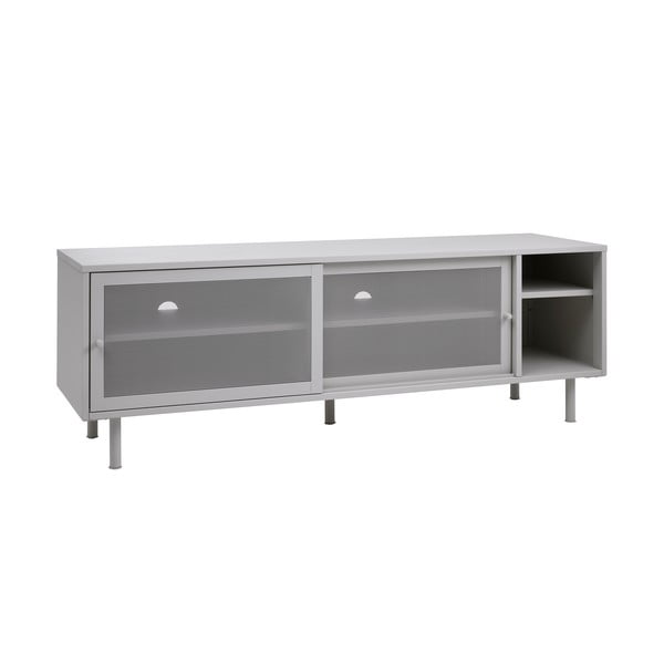 Szürke fém TV-állvány 160x55x45 cm Veep – Unique Furniture-image-2