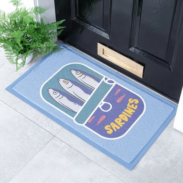 Újrahasznosított műanyag lábtörlő 40x70 cm Sardine Tin – Artsy Doormats-image-1