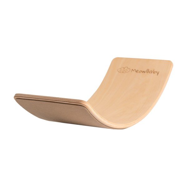 Bézs-natúr színű borovi fenyő egyensúlyozó deszka 80x30x18 cm Montessori – Meowbaby