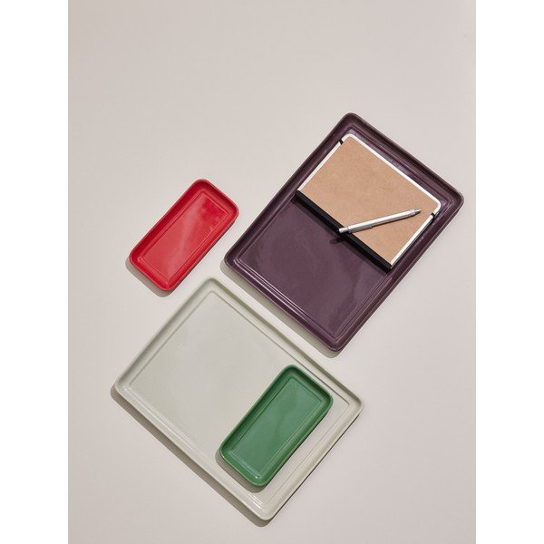 Kerámia dekoratív tálca szett 2 db-os 35x26 cm Amare – Hübsch-image-3