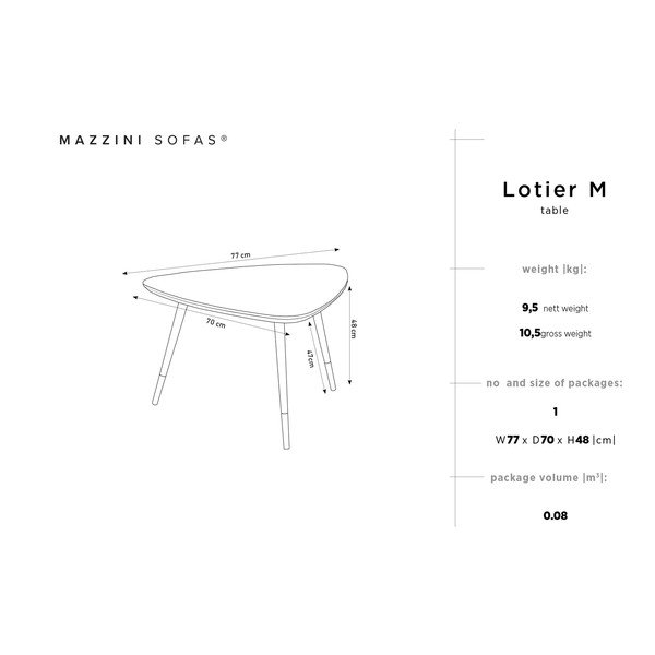 Lotier Triangle borovi fenyő tárolóasztal - Mazzini Sofas-image-1