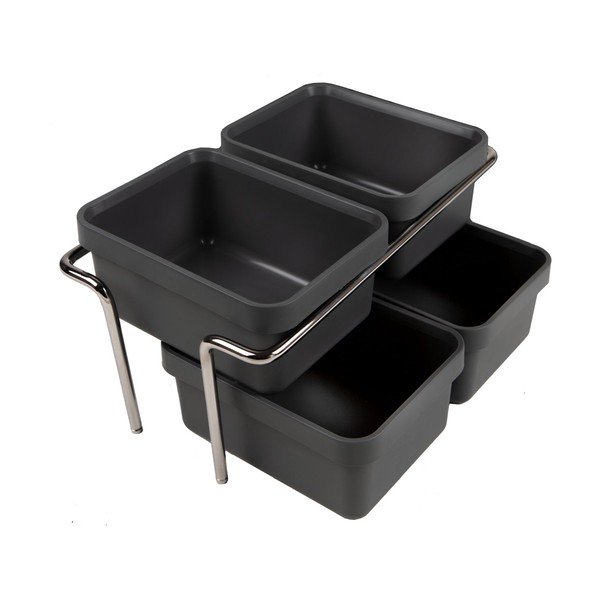 Műanyag szemetes szelektív hulladékhoz/beépíthető 30 l Metropolis - Elletipi-image-3