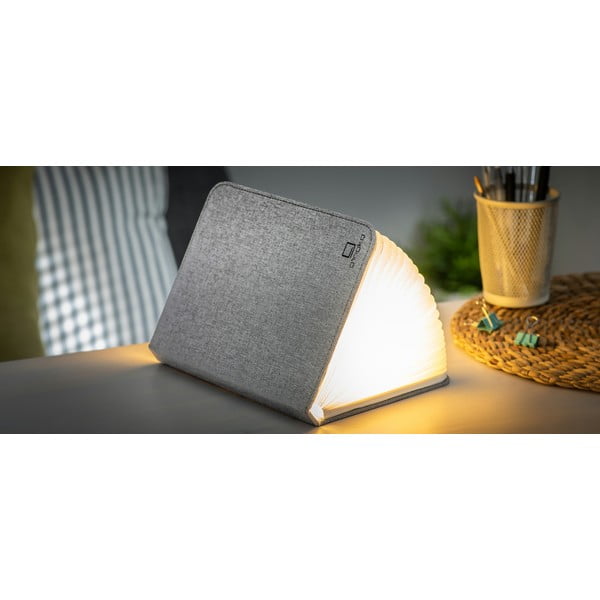 Booklight szürke nagyméretű könyvalakú LED asztali lámpa - Gingko