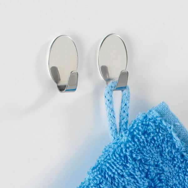 Midget 4 db rozsdamenetes acél öntartó akasztó - Wenko-image-1