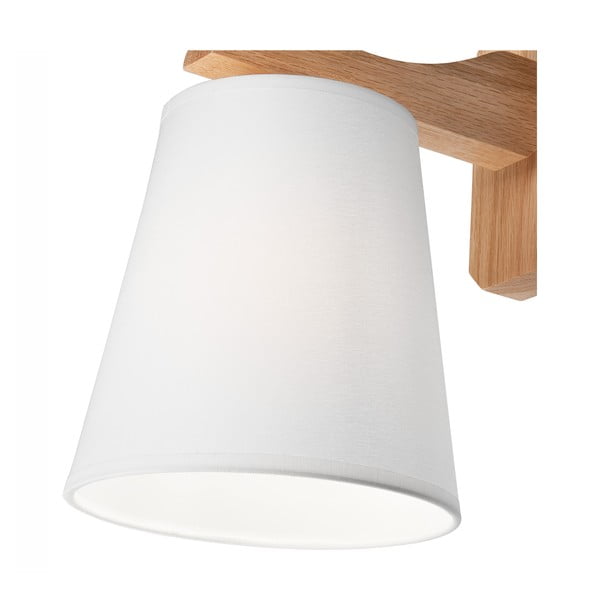 Fehér-barna fali lámpa ø 16 cm Andreas – LAMKUR-image-4