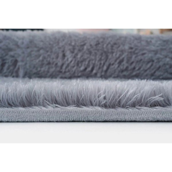 Antracitszürke mosható kerek szőnyeg ø 80 cm Pelush Anthracite – Mila Home-image-4