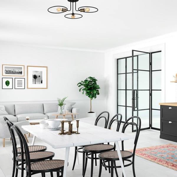 Fekete mennyezeti lámpa Circle – Opviq lights-image-1