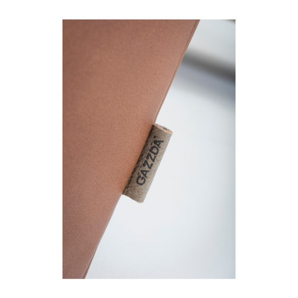 Fawn konyakbarna kanapé bivalybőrből, tömör tölgyfa szerkezettel, 240 cm - Gazzda-image-2