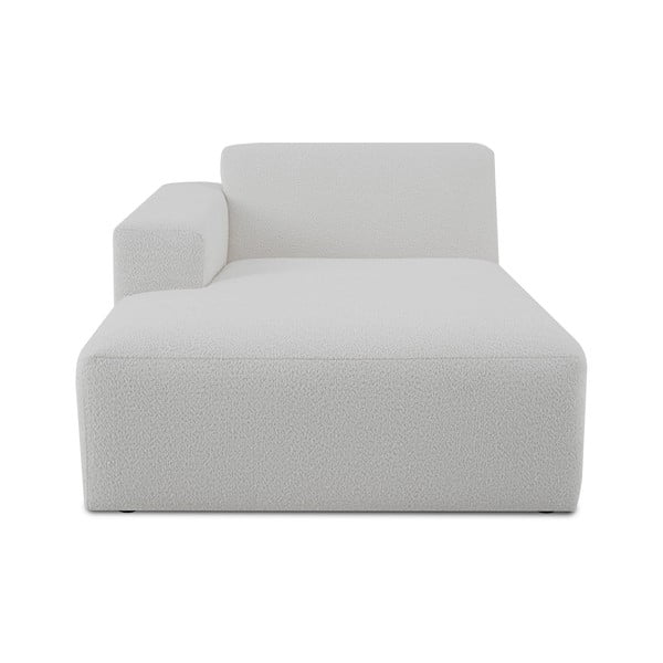 Fehér buklé kanapé modul (bal oldali) Roxy – Scandic