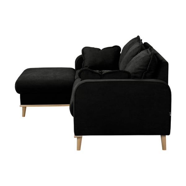 Fekete sarokkanapé (bal oldali) Beata – Ropez-image-4