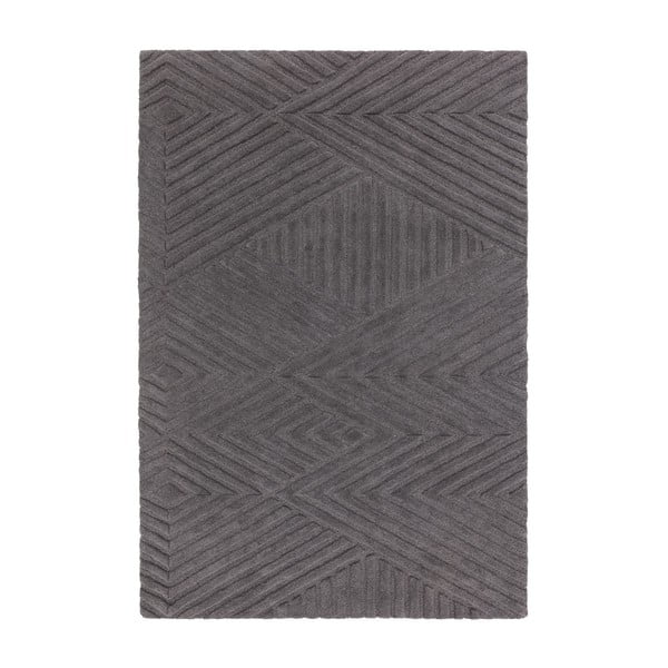 Antracitszürke gyapjú szőnyeg 160x230 cm Hague – Asiatic Carpets