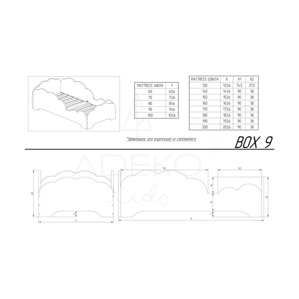 BOX 9 gyerekágy borovi fenyőfából, 80 x 200 cm - Adeko-image-4