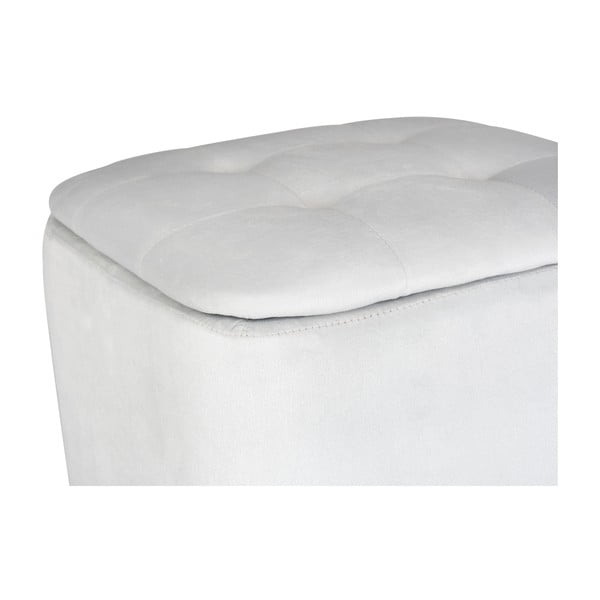 Világosszürke bársony puff – Wenko-image-1