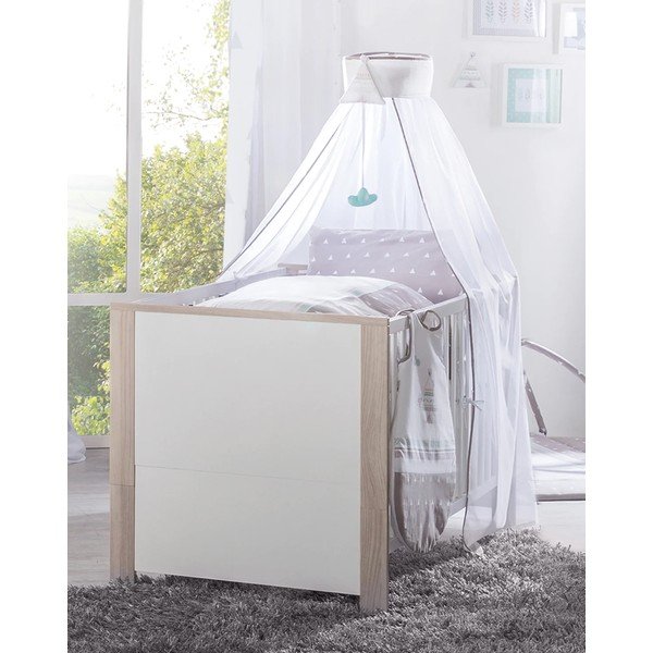 Fehér-natúr színű babaágy 70x140 cm Olaf – Roba-image-3