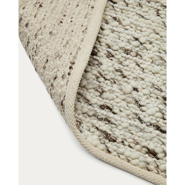Krémszínű gyapjú szőnyeg 200x300 cm Manilva – Kave Home-image-4