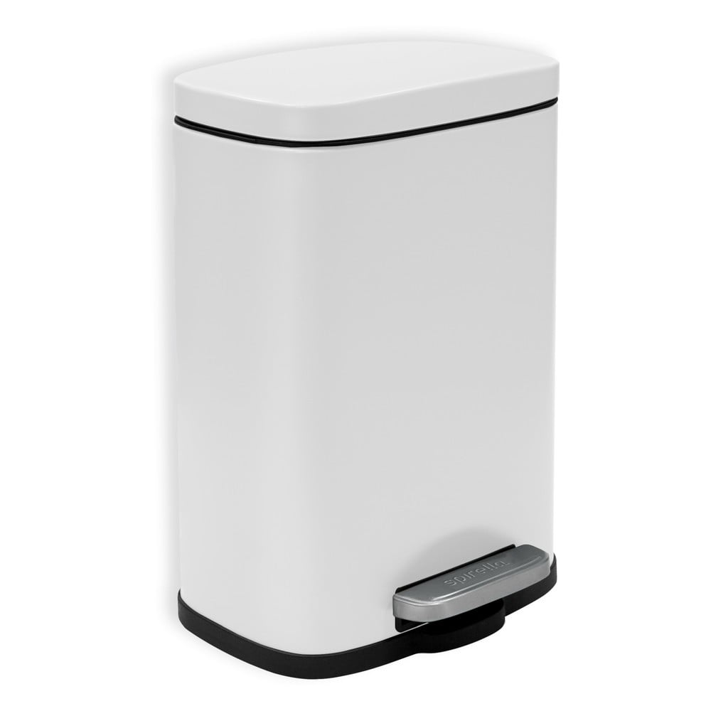 Matt fehér acél pedálos szemetes 5 l Akira  Spirella