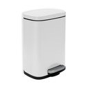 Matt fehér acél pedálos szemetes 5 l   Akira – Spirella